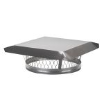 HY-C 14 Round Clamp-On Single Flue Liner Chimney Cap - Stainless Steel - LC14