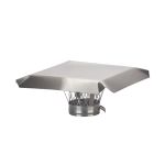 HY-C 4 Round Clamp-On Single Flue Liner Chimney Cap - Stainless Steel - LC4