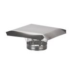 HY-C 6 Round Clamp-On Single Flue Liner Chimney Cap - Stainless Steel - LC6