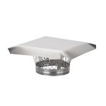 HY-C 7 Round Clamp-On Single Flue Liner Chimney Cap - Stainless Steel - LC7