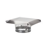 HY-C 8 Round Clamp-On Single Flue Liner Chimney Cap - Stainless Steel - LC8