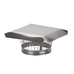 HY-C 9 Round Clamp-On Single Flue Liner Chimney Cap - Stainless Steel - LC9