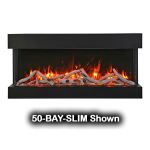 Remii 40 Bay 3 Sided Electric Fireplace - 40-BAY-SLIM