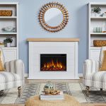 Real Flame Marshall 49 Slim Electric Fireplace in White - 13056E-WHT