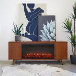 Real Flame Morris 72 Landscape Electric Fireplace TV Stand in Vintage Black Maple - 13058E-VBM