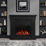Real Flame Crawford 48 Slim Electric Fireplace in Black - 8020E-BLK