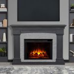 Real Flame Deland 63 Grand Electric Fireplace in Gray Stone - 8290E-GRS