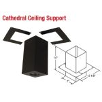 Selkirk 4 Ultimate Pellet Pipe Cathedral Ceiling Support - Black - 824031 - 4UPP-CCS
