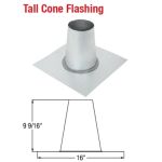 Selkirk 4 Ultimate Pellet Pipe Tall Cone Flashing - 824015 - 4UPP-TF