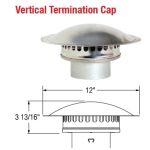 Selkirk 3 Ultimate Pellet Pipe Vertical Termination Cap - 823014 - 3UPP-VC
