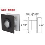 Selkirk 3 Ultimate Pellet Pipe Wall Thimble - Black - 823013 - 3UPP-WTB