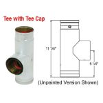 Selkirk 4 Ultimate Pellet Pipe Tee with Tee Cap with Appliance Adapter - 824022 - 4UPP-TA