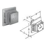 M&G DuraVent 5x8 DirectVent Pro Square Horizontal Termination Cap - Aluminum - 58DVA-HC // 58DVA-HC