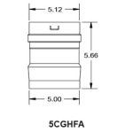 Metal-Fab Corr/Guard 5" D Thermal Solutions Adapter - Value - 5CGVHFA