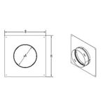 M&G DuraVent 6" PolyPro Double Wall HST Trim Plate - 6PPS-HSTDW