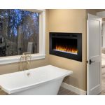 SimpliFire 40 Allusion Recessed Linear Electric Fireplace - SF-ALL40-BK