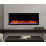 SimpliFire 50 Allusion Platinum Recessed Linear Electric Fireplace - SF-ALLP50-BK