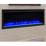 SimpliFire 60 Allusion Platinum Recessed Linear Electric Fireplace - SF-ALLP60-BK