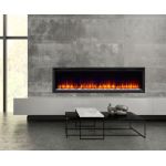 SimpliFire 72 Allusion Platinum Recessed Linear Electric Fireplace - SF-ALLP72-BK