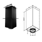 DuraVent 6" DuraTech Square Ceiling Support Box 24" with Insulation Shield Collar and Insulation - 6DT-CS24RIS-2