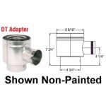 Selkirk 4 Inch Inner Diameter Ultimate Pellet Pipe DT Adapter - Black - SKU: 4UPP-DTAB / 824037B