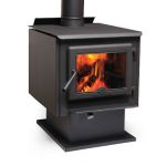 True North TN20 Wood Stove with Pedestal - Metalic Black - Series B - TN31010010