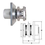 Selkirk 5x8 Direct-Temp Round Horizontal Cap - 2003950 - 5DT-HCR