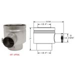 Selkirk 4x6 Direct-Temp Ultimate Pellet Pipe Pellet Stove Adapter Low Profile - 1604840 - 4DT-UPPSAL