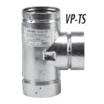 Selkirk 3" VP Pellet Pipe Tee with Tee Cap - 243100 - 3VP-TS