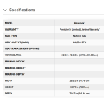 Napoleon Haverlock GDS50 Direct Vent Gas Stove specs