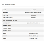Napoleon Oakville X3 Gas Fireplace Insert specs