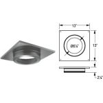 M&G DuraVent PelletVent Pro Ceiling Support / Wall Thimble Cover - 3PVP-WTC // 3PVP-WTC