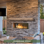 Cumberland Live Edge Non-Combustible Mantel Shelf 60 Inches Wheat Finish