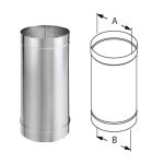 DuraVent 8" DuraBlack 12" Single-Wall Black Pipe - Stainless Steel - 1812
