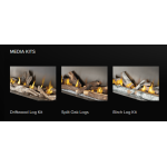 Galaxy Outdoor 62-inch Fireplace Log sets side by side