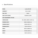 Napoleon Luminex Electric Fireplace Specs