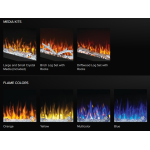 Trivista Pictura Wall Hanging Electric Fireplace Media Kits & Flame Colors