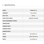 Woodland 18 Electric Log Set specs