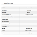 Woodland 24 Electric Log Set specs