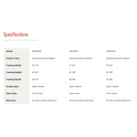 WRT6036 fireplace specs