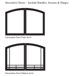 White Mountain Breckenridge Firebox Deluxe Stove - Decorative Doors – Include Handles, Screens & Hinges