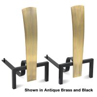 Pilgrim Fonda Andirons - Polished Nickel / Black - 18669