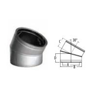 M&G DuraVent 10'' DuraTech 15 Degree Elbow - Galvalume - 99164 // 10DT-E15