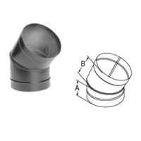 M&G DuraVent 10'' DuraBlack 45 Degree Elbow - 2045 // 10DBK-E45