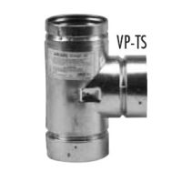 Selkirk 4" VP Pellet Pipe Tee w/ Tee Cap - Black - 4VP-TSB