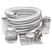 Metal-Fab SuperFlex 4'' x 25' Length Stainless Steel Chimney Liner Kit - SLK0425T