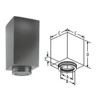M&G DuraVent 5'' DuraTech 36'' Square Ceiling Support Box - 9338C // 5DT-CS36
