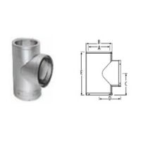 M&G DuraVent 24'' DuraTech Tee w/ Cap - Stainless Steel - 99867SS // 24DT-TSS