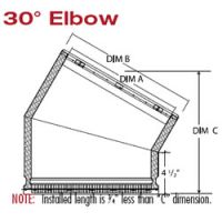 Selkirk 24'' 30 Degree Elbow - Stainless - 224210U - 24UT-EL30