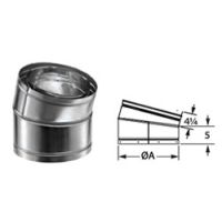 M&G DuraVent 16" DuraChimney II 15 Degree Elbow - 16DCA-E15